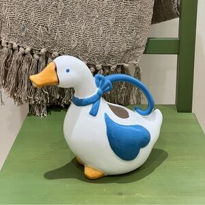 Vintage 1980s Ganderville by Himark Ceramic Mother Goose Watering Pitcher